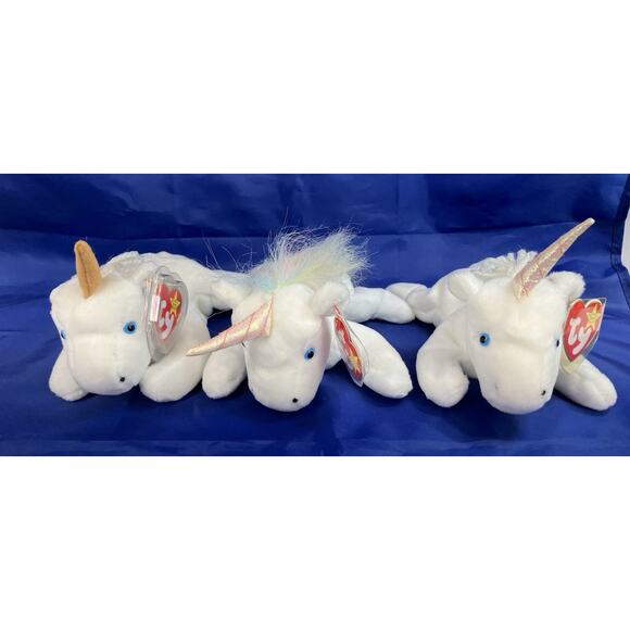Ty Beanie Babies Bundle (3pcs) 3 Versions Of Mystic Unicorn - Picture 4 of 16